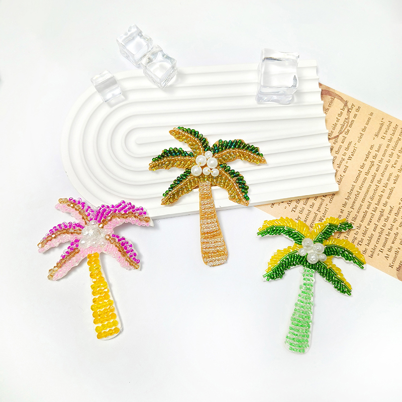 1Pc 3D Coconut Tree Beaded Pat - đánh giá và giá Craft Embellishments