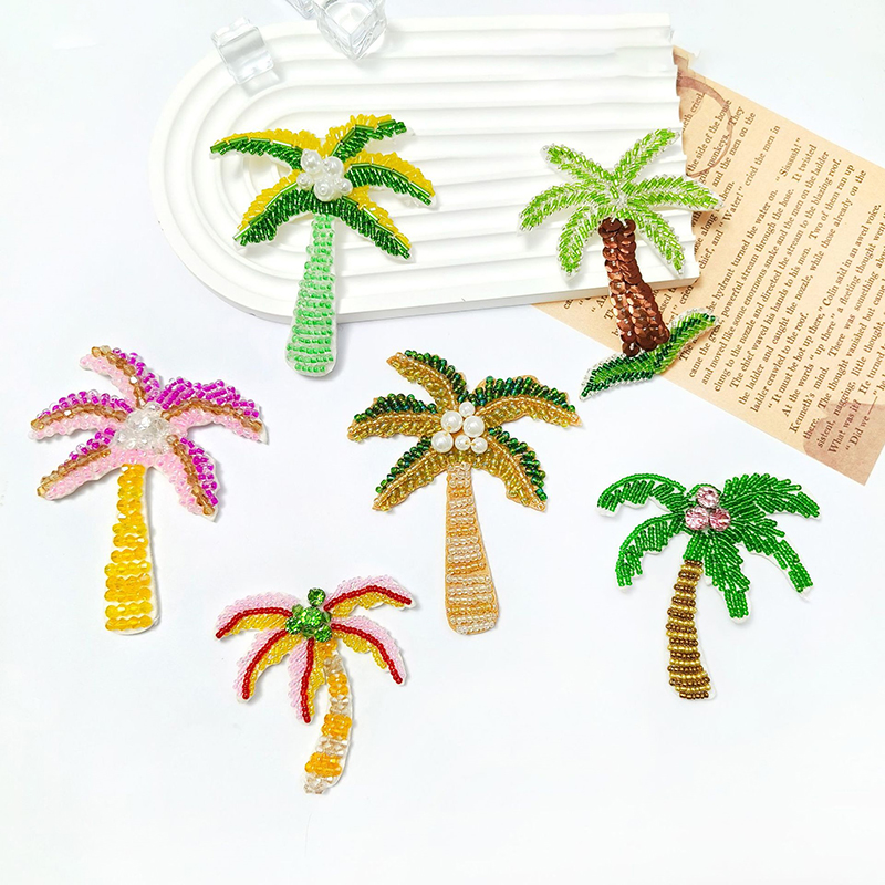 1Pc 3D Coconut Tree Beaded Pat - đánh giá và giá Craft Embellishments