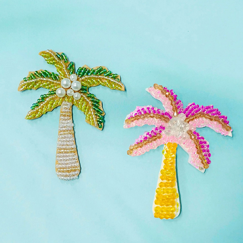 1Pc 3D Coconut Tree Beaded Pat - đánh giá và giá Craft Embellishments