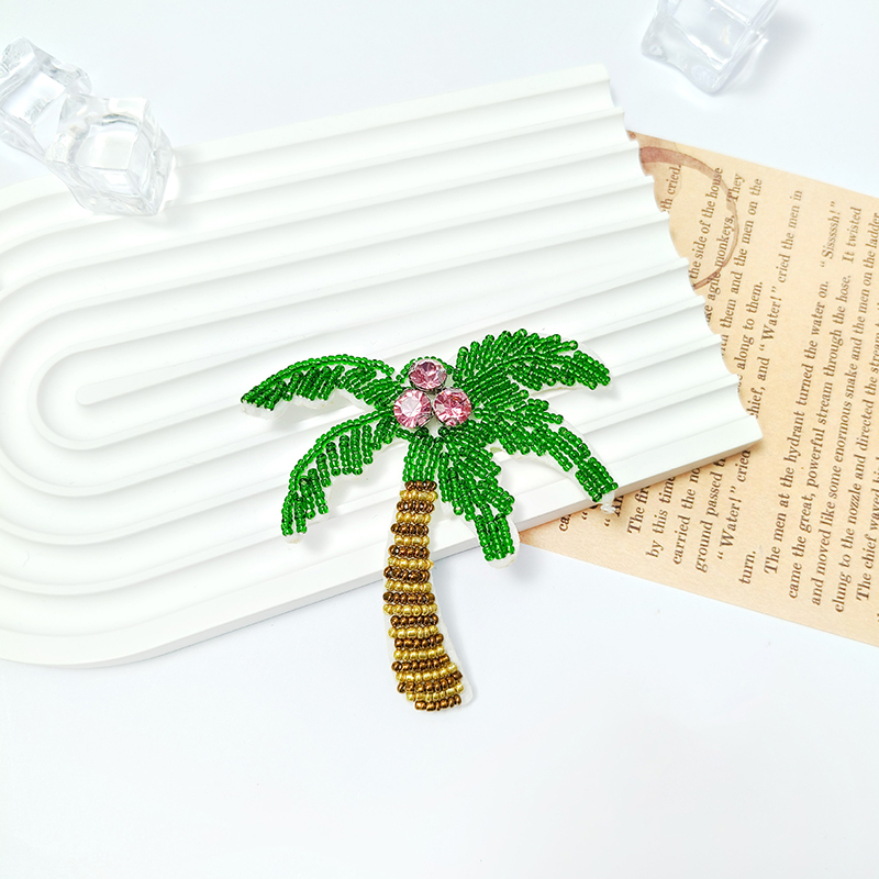 1Pc 3D Coconut Tree Beaded Pat - đánh giá và giá Craft Embellishments