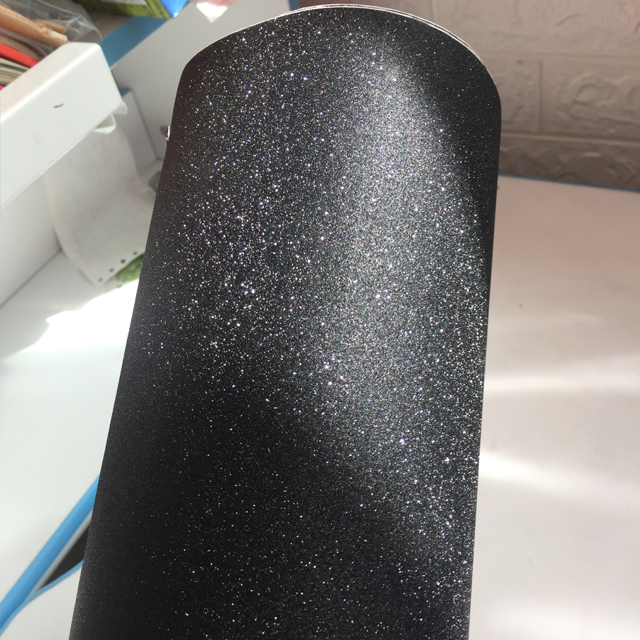 50CM*300CM black Glitter Diamo - đánh giá và giá Glitter Vinyl Roll