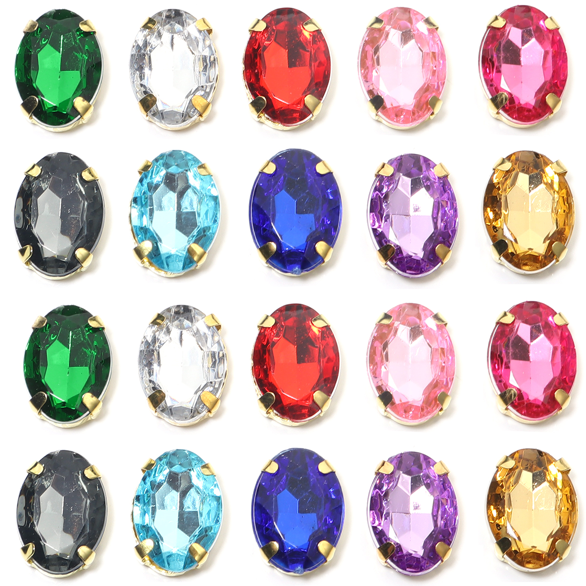 50pcs Gold Color Stainless Ste - đánh giá và giá Sew On Rhinestone