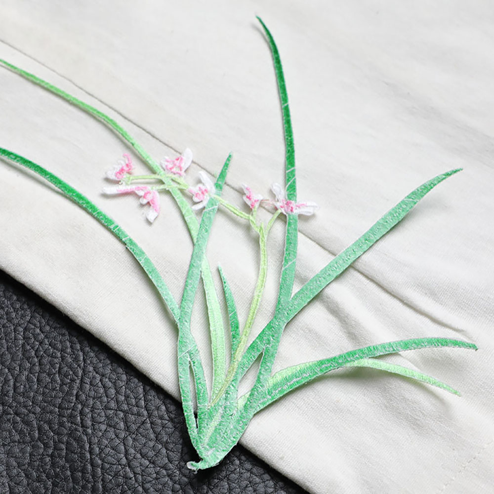 1 Piece 20CM X 18CM Orchid Emb - đánh giá và giá Applique Patch Flower