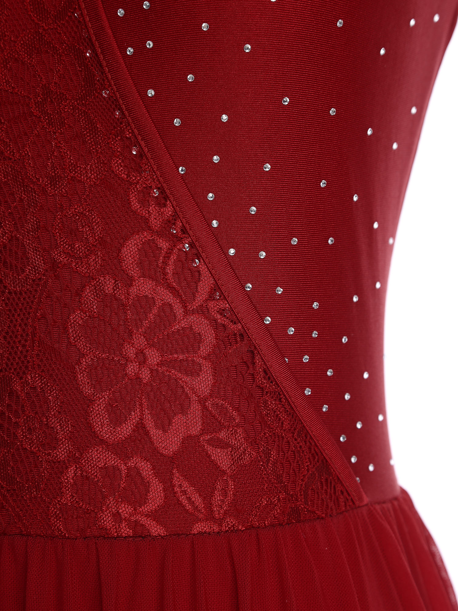 Women Lyrical Dance Dress Flor - đánh giá và giá Rhinestone Banding Trim