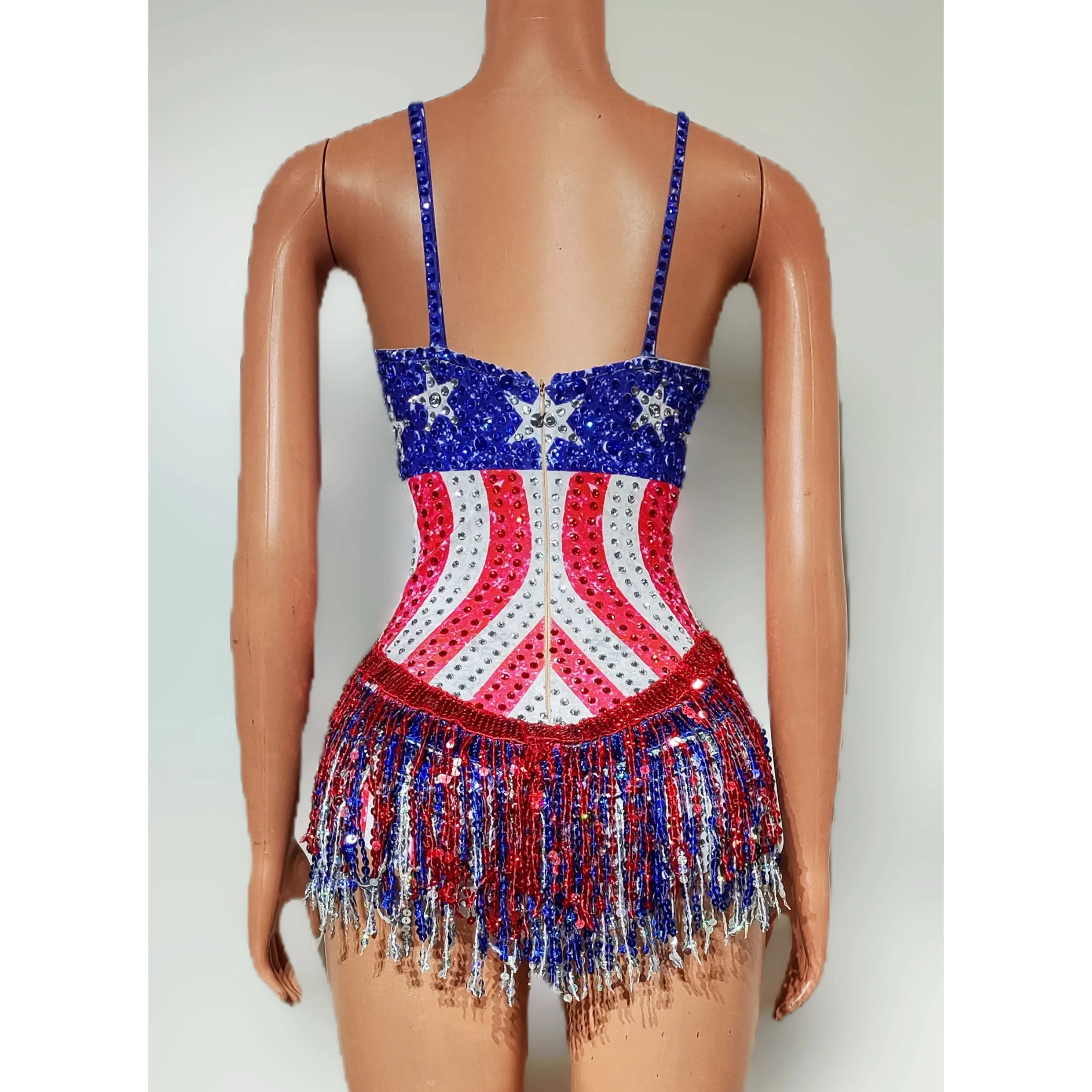 Dance Singer Costume Bar Night - đánh giá và giá Rhinestone Banding Trim