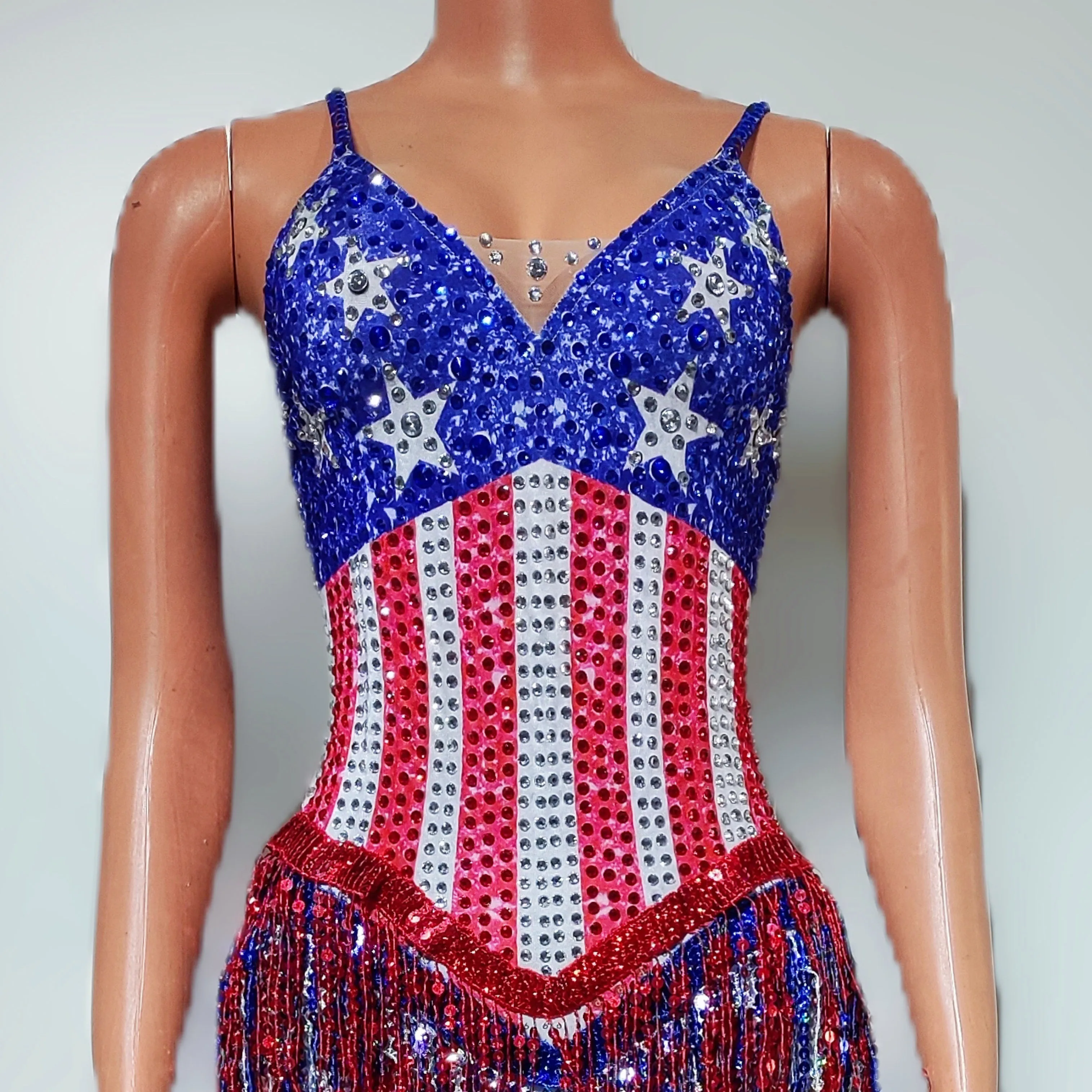 Dance Singer Costume Bar Night - đánh giá và giá Rhinestone Banding Trim