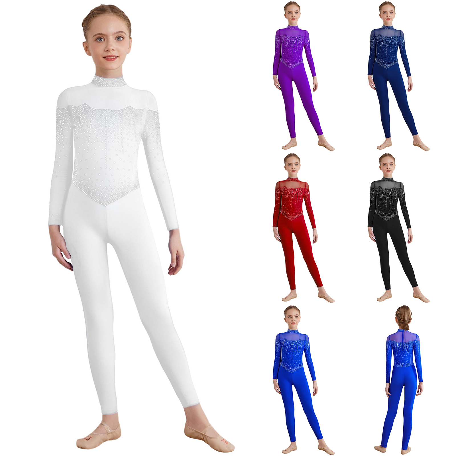 6-16Y Girls Figure Skating Dan - đánh giá và giá Rhinestone Banding Trim