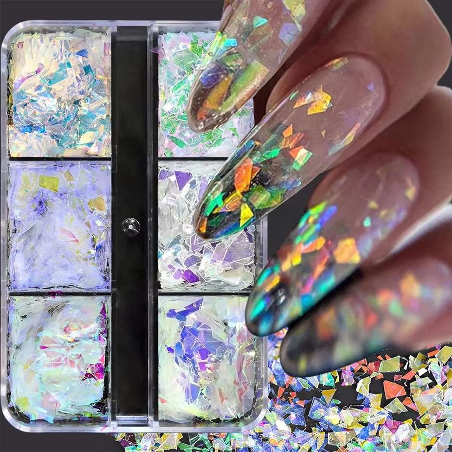 6Grids Shiny Iridescent Mermai - đánh giá và giá Glitter Vinyl Roll