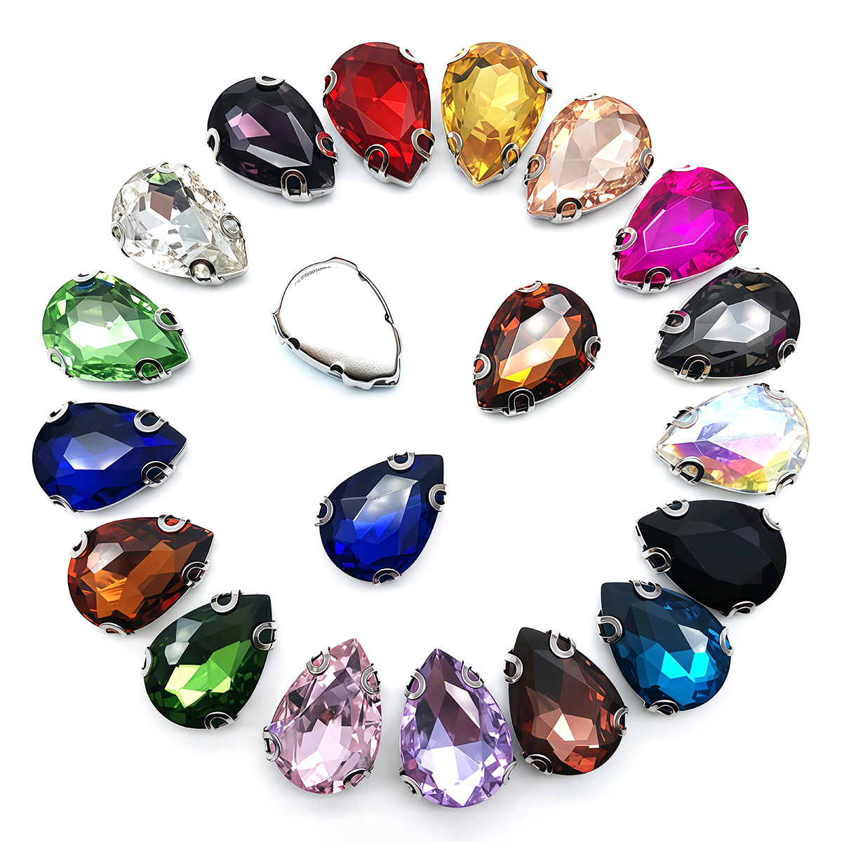 Water Drop Crystal Glass Rhine - đánh giá và giá Sew On Rhinestone