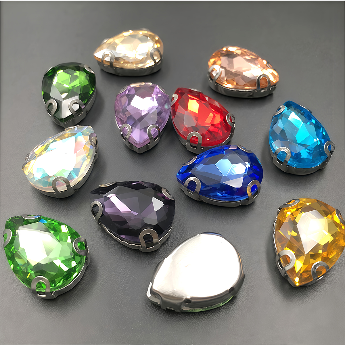 Water Drop Crystal Glass Rhine - đánh giá và giá Sew On Rhinestone