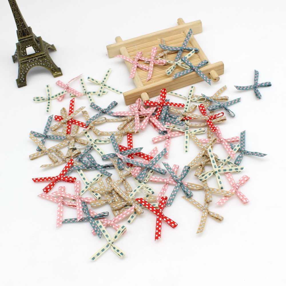 100pcs 2cm*3cm  Bowknot  Small - đánh giá và giá Embellishments For Scrapbooking