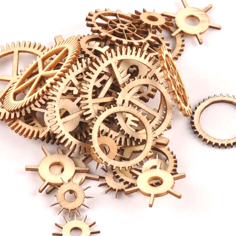 20-40mm 36pcs Unfinished Wood  - đánh giá và giá Embellishments For Scrapbooking