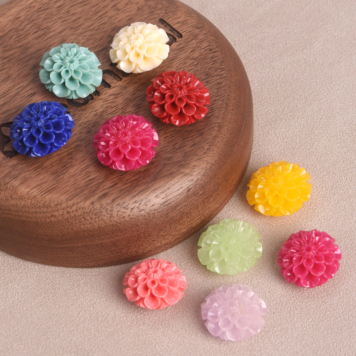 10pcs Round Flower Shape 15mm  - đánh giá và giá Embellishment Crafts