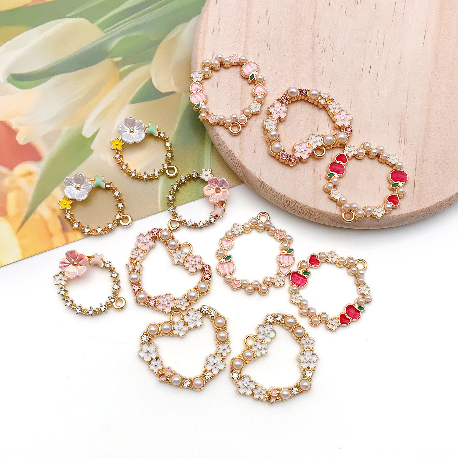 6/12pcs Enamel Openwork Charm  - đánh giá và giá Embellishment Crafts