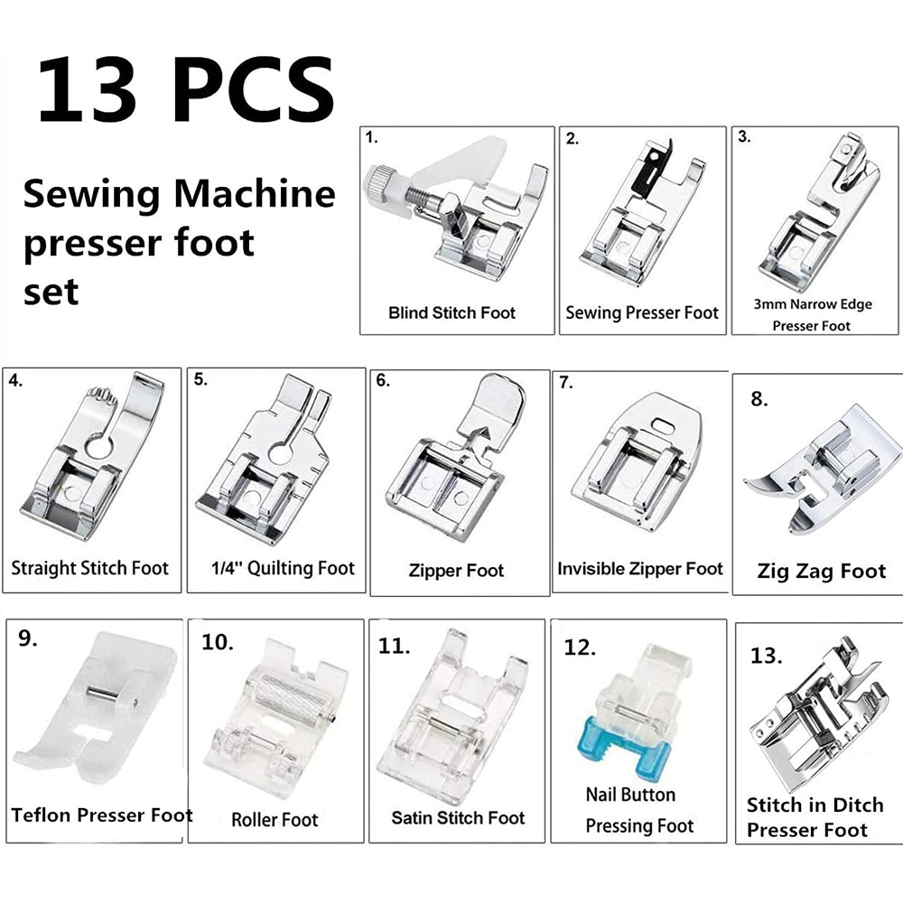 13 PCS/Box Presser Foot Set Ro - đánh giá và giá Pom Pom Maker Tool