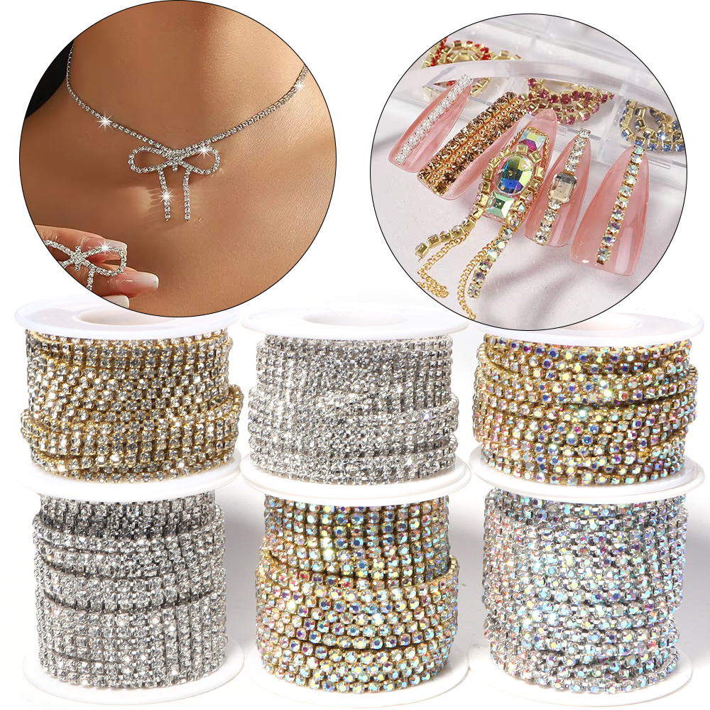 10Yards Glitter Rhinestone Cla - đánh giá và giá Sew On Rhinestone