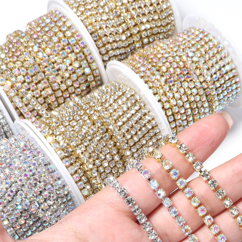 10Yards Glitter Rhinestone Cla - đánh giá và giá Sew On Rhinestone