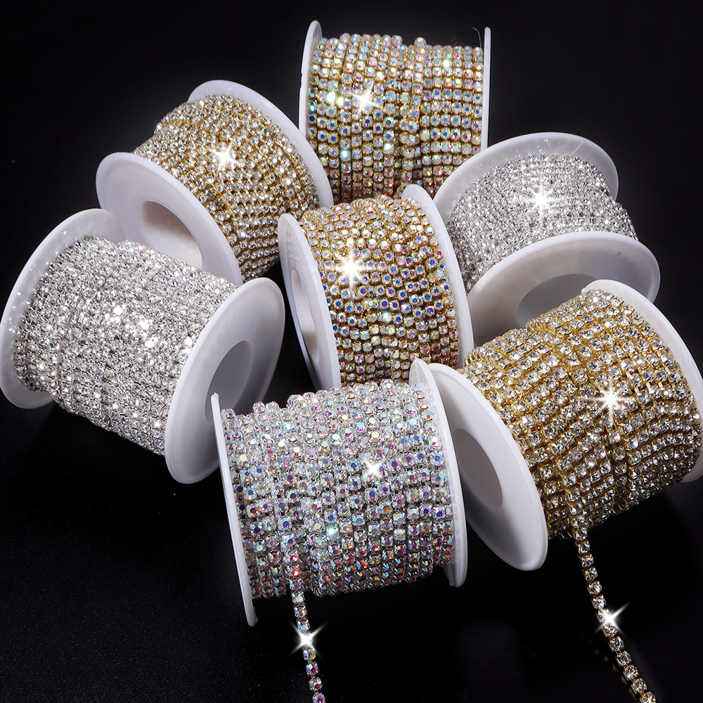 10Yards Glitter Rhinestone Cla - đánh giá và giá Sew On Rhinestone