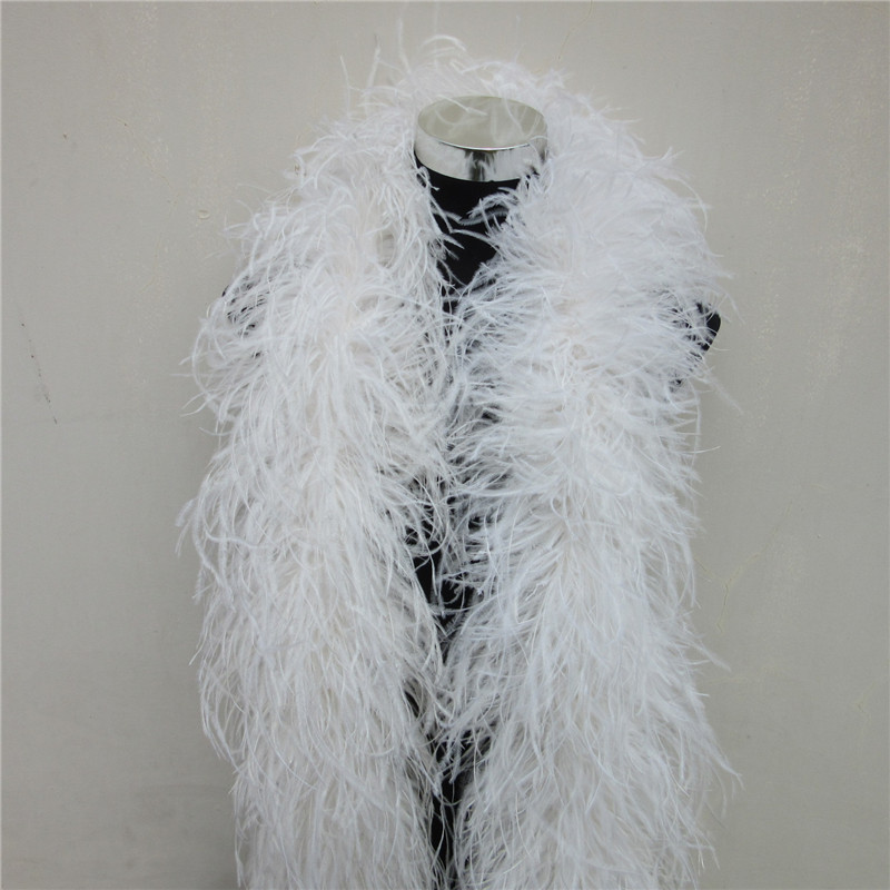 2 Meters 6 Layer White Natural - đánh giá và giá Feather Trim Marabou
