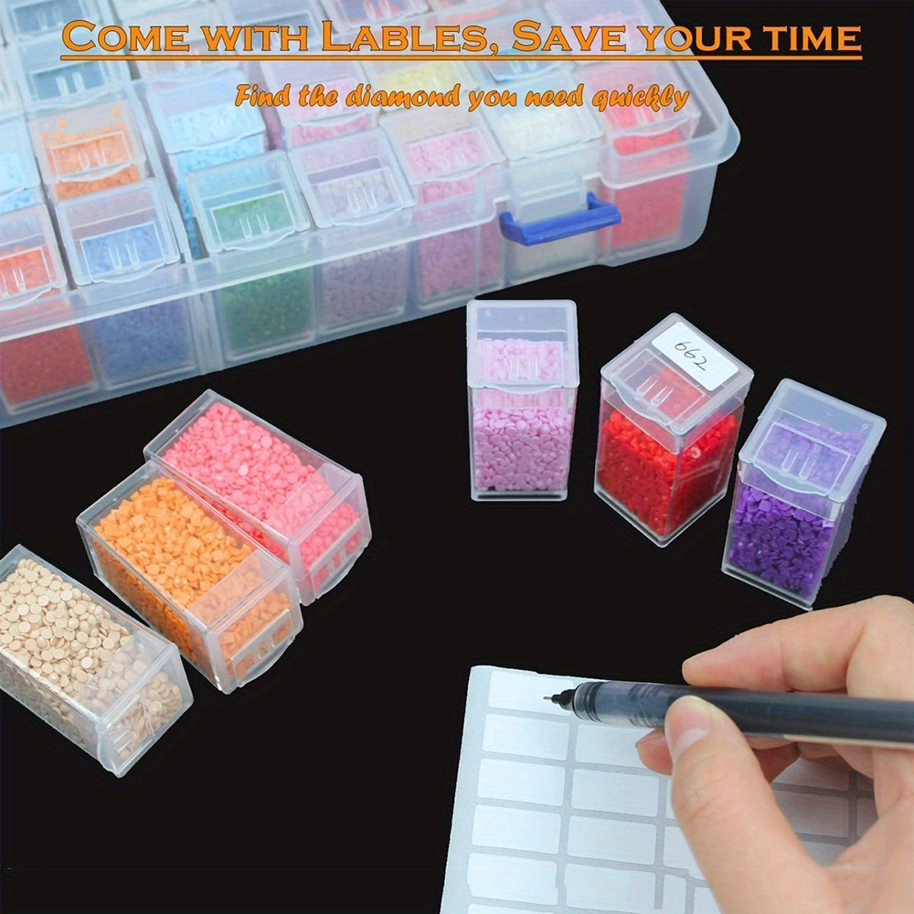 Square Plastic Diamond Paintin - đánh giá và giá Craft Embellishment Storage