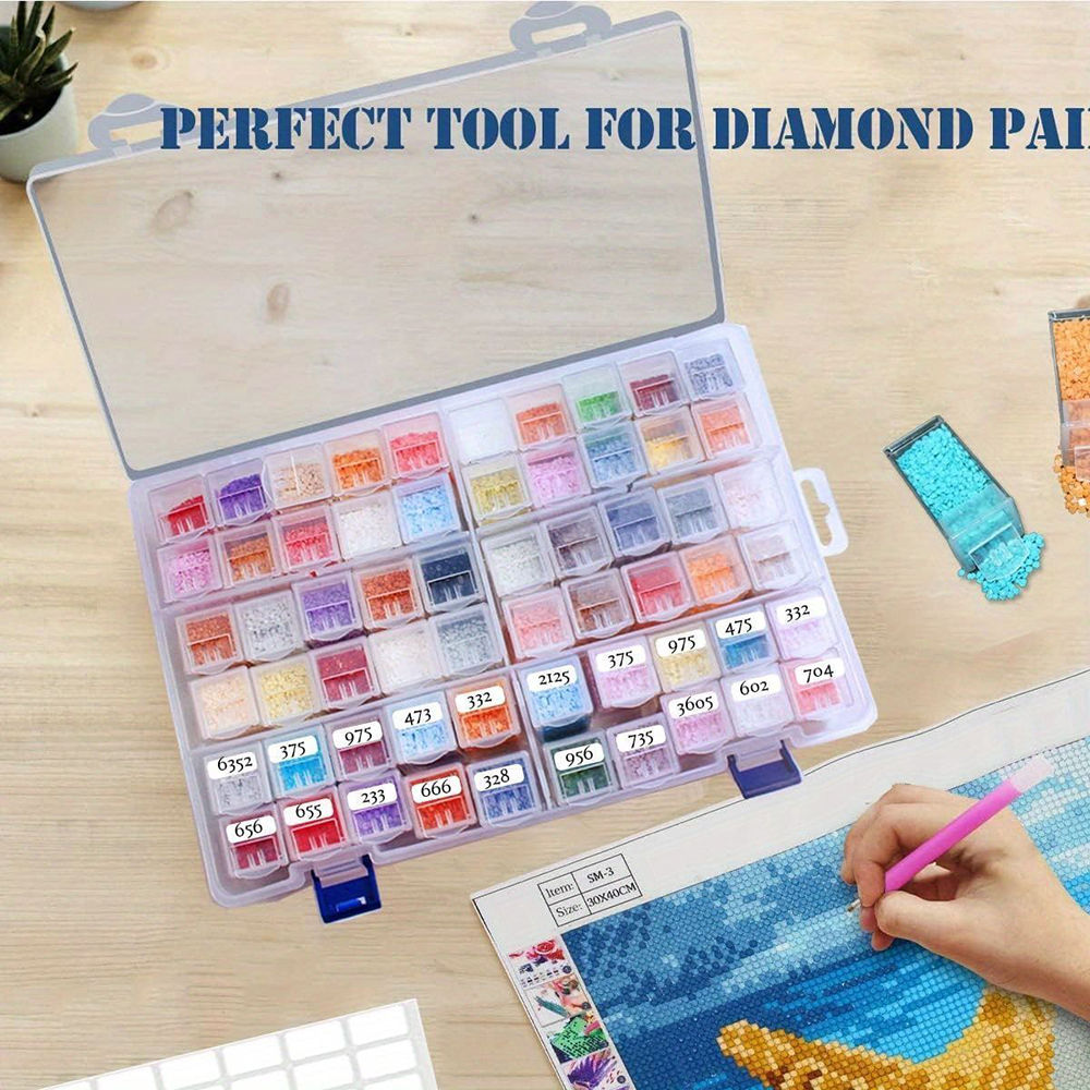 Square Plastic Diamond Paintin - đánh giá và giá Craft Embellishment Storage
