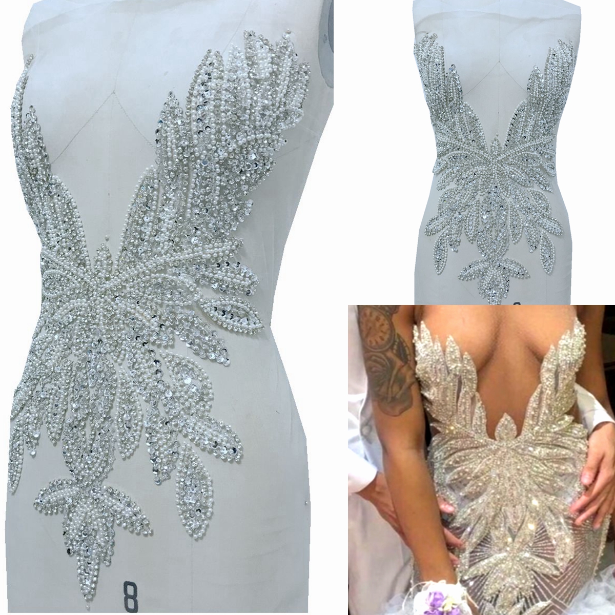 Luxury Beading Mesh Pearls Cry - đánh giá và giá Crystal Mesh Fabric