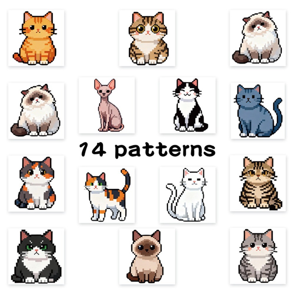 500 Pcs/Roll Cute Pixel Cat St - đánh giá và giá Craft Embellishment World