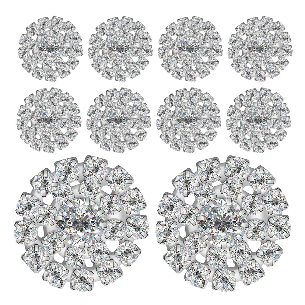 10Pcs Round Rhinestone Buttons - đánh giá và giá Craft Embellishments