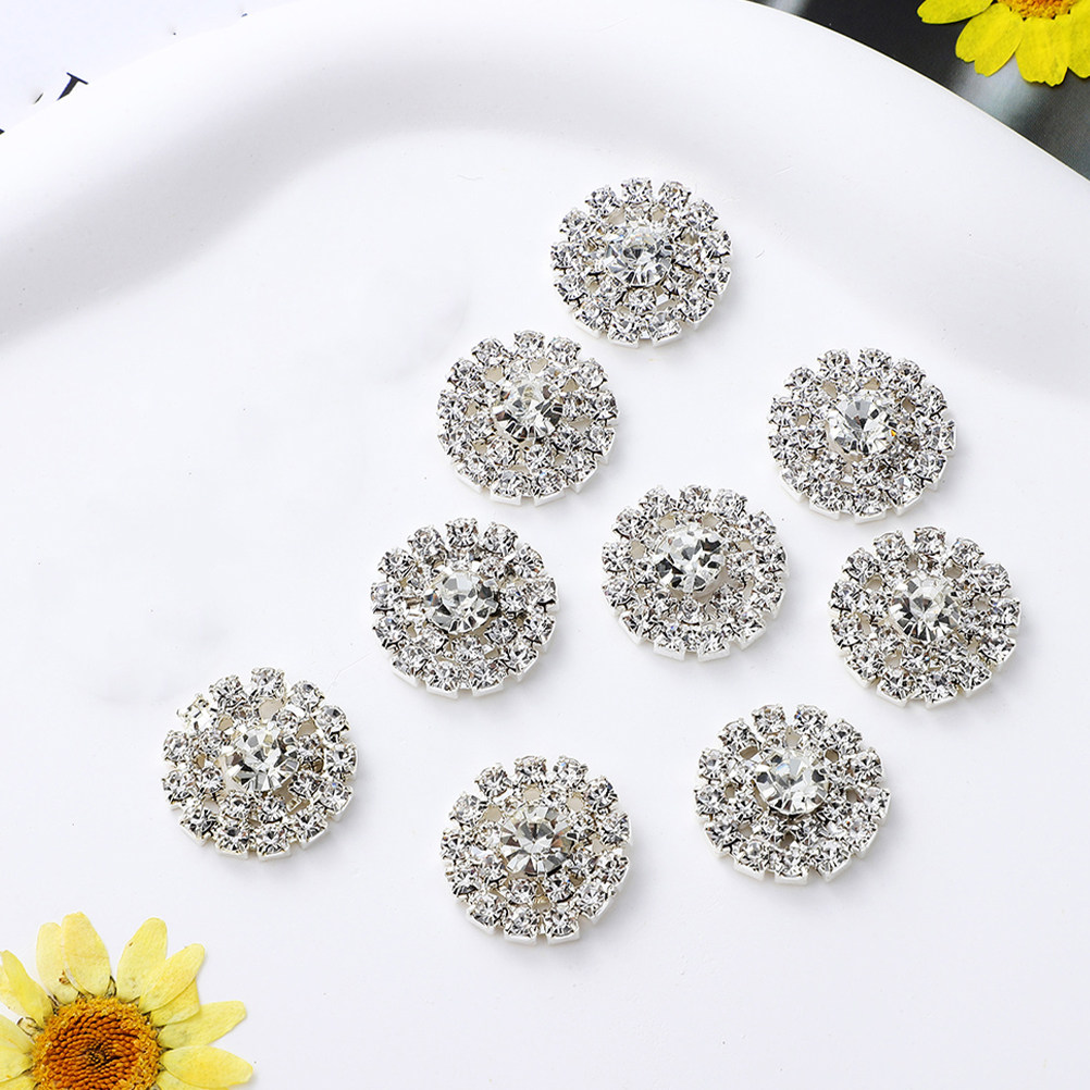 10Pcs Round Rhinestone Buttons - đánh giá và giá Craft Embellishments