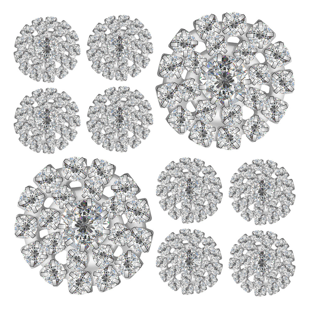 10Pcs Round Rhinestone Buttons - đánh giá và giá Craft Embellishments