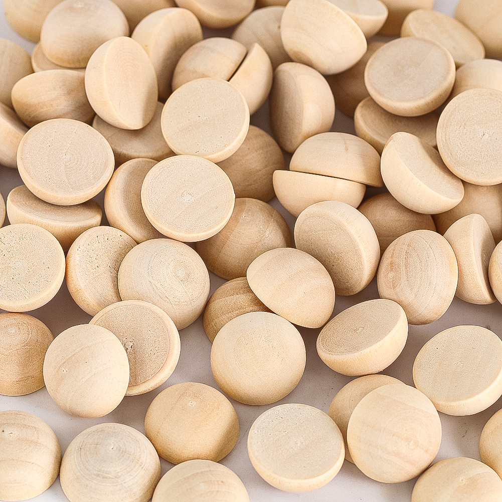 120pcs 15mm Half Wood Balls Un - đánh giá và giá Embellish Craft