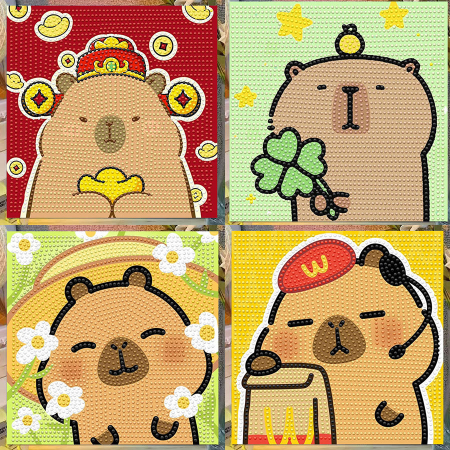 Cartoon Capibala Crystal Diamo - đánh giá và giá Embroidery Embellishments