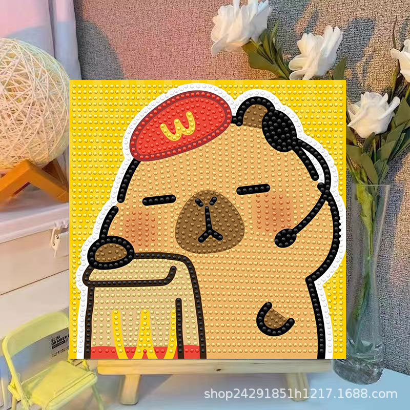 Cartoon Capibala Crystal Diamo - đánh giá và giá Embroidery Embellishments