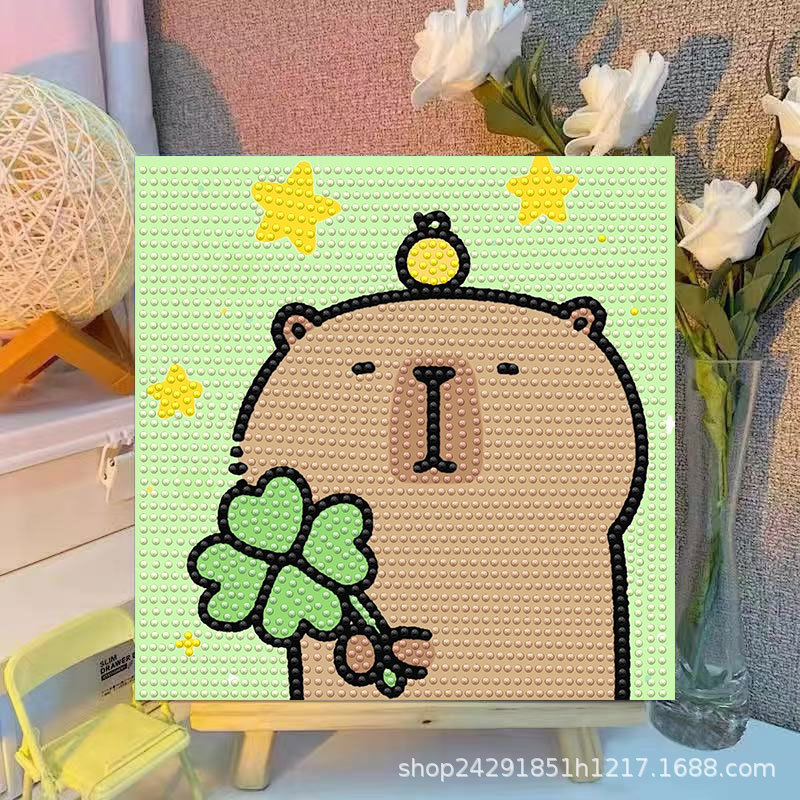 Cartoon Capibala Crystal Diamo - đánh giá và giá Embroidery Embellishments
