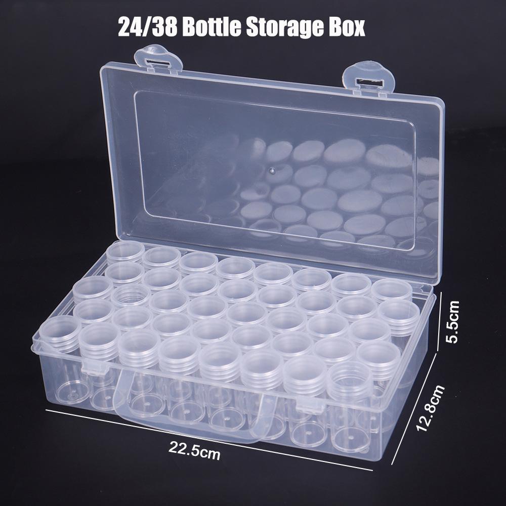 Bottles Box Storage Transparen - đánh giá và giá Craft Embellishment Storage