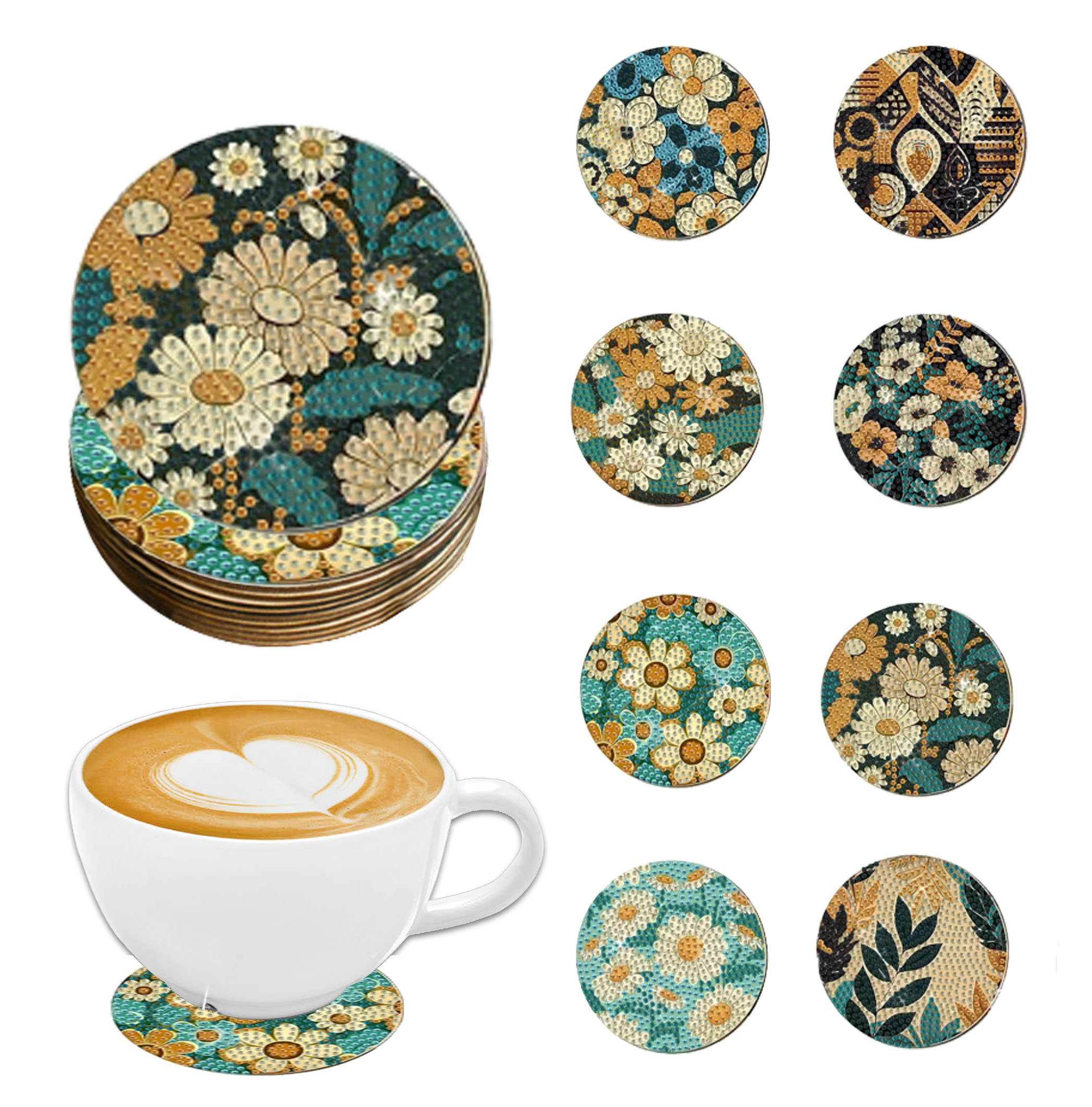 8 pieces DIY diamond Painting  - đánh giá và giá Embellishment Crafts