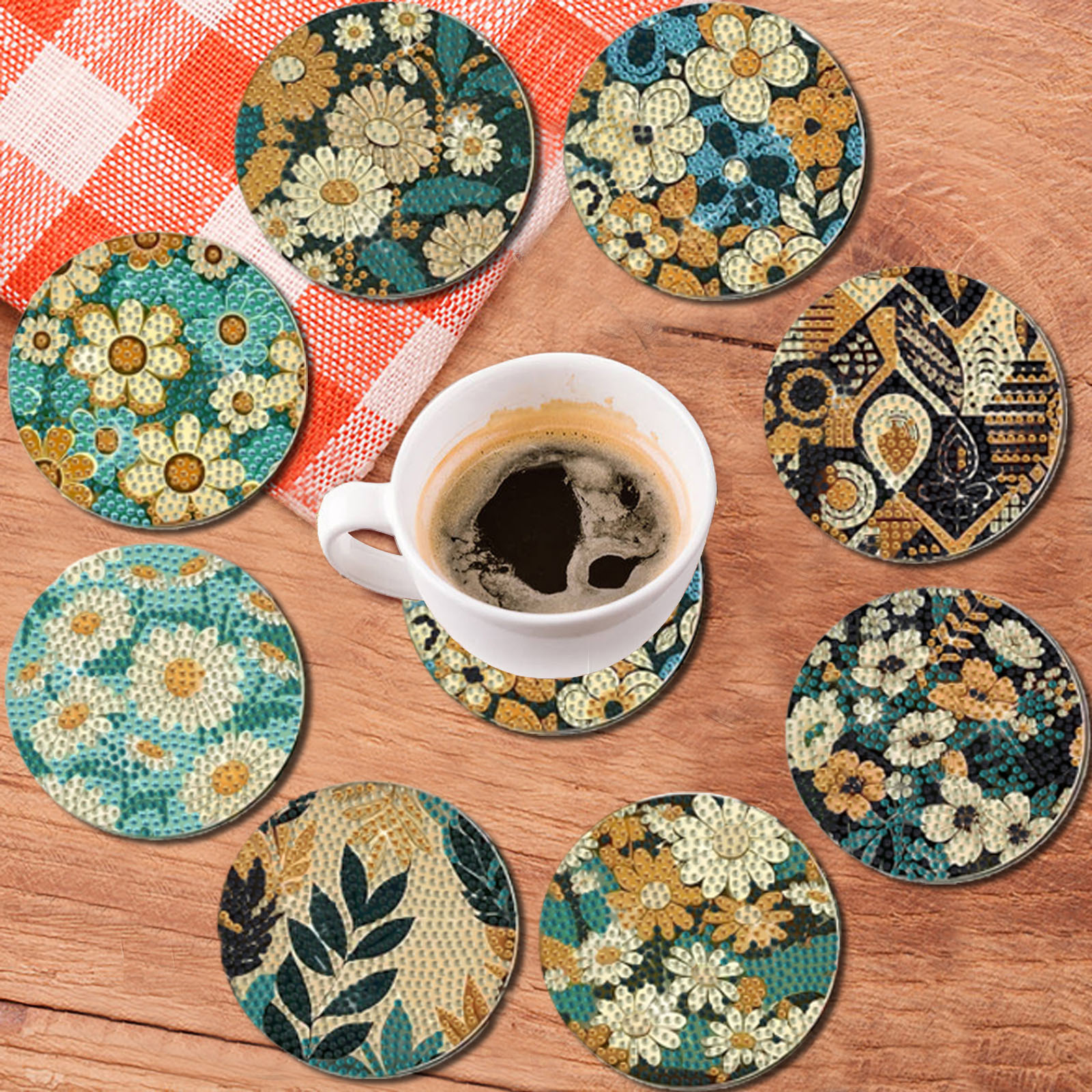 8 pieces DIY diamond Painting  - đánh giá và giá Embellishment Crafts