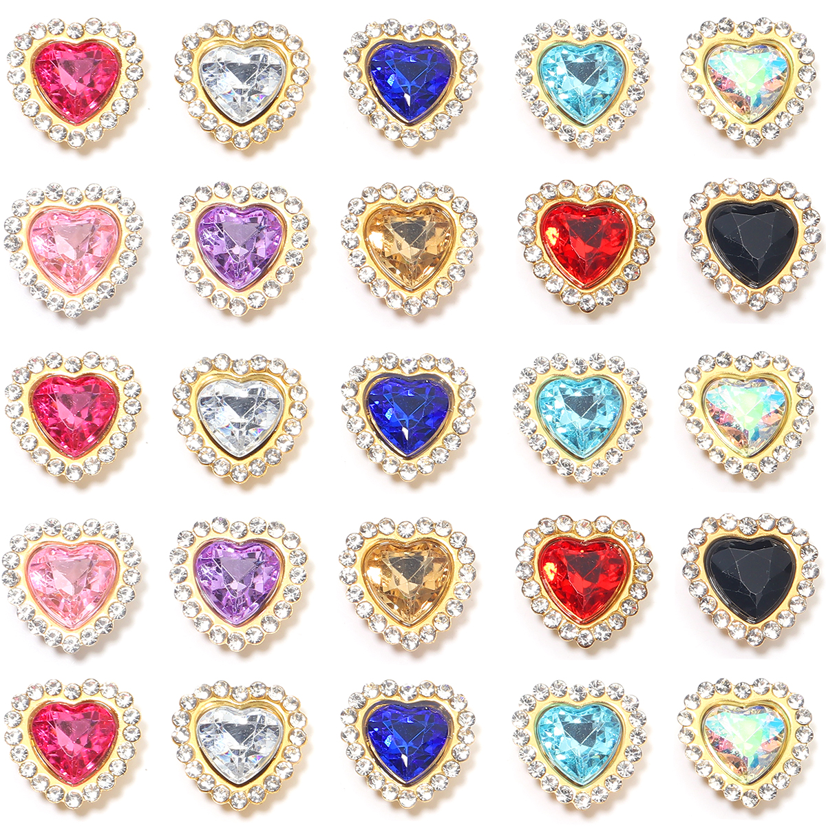 20Pcs Love Heart Acrylic Rhine - đánh giá và giá Sew On Rhinestone
