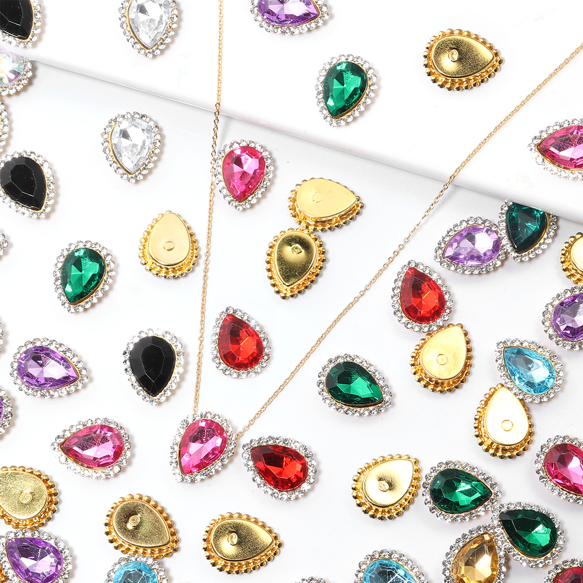 20Pcs Love Heart Acrylic Rhine - đánh giá và giá Sew On Rhinestone