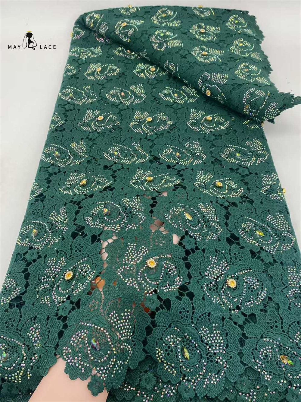 Latest Cord Guipure Lace Fabri - đánh giá và giá Crystal Mesh Fabric